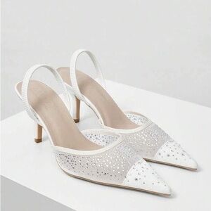 Elegant White Stiletto Heels